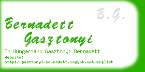 bernadett gasztonyi business card